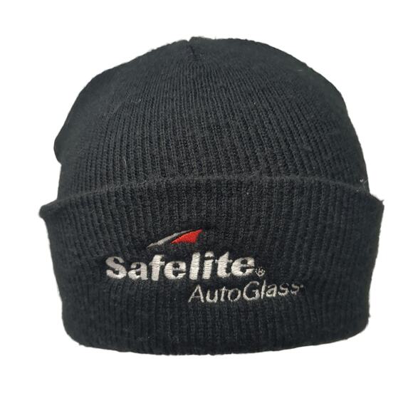 Satellite Auto Glass Beanie Hat Black One Size Adjustable Stretch Embroidered WK - Picture 1 of 9